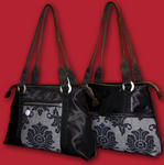 Handväska i svart & grått